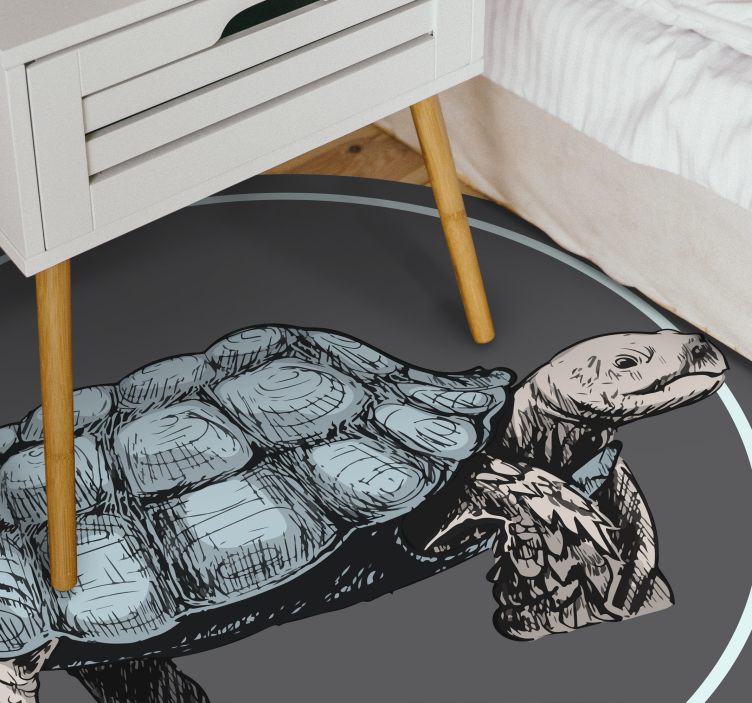 Tapis vinyle animal tortue illustrée - TenStickers