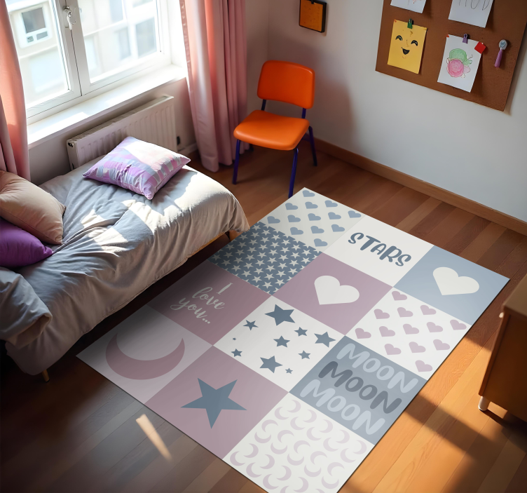 Tapis vinyle autres tapis je t'aime lune - TenStickers