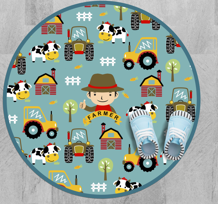 Tapis vinyle autres tapis modèle amusant d'agriculteur - TenStickers