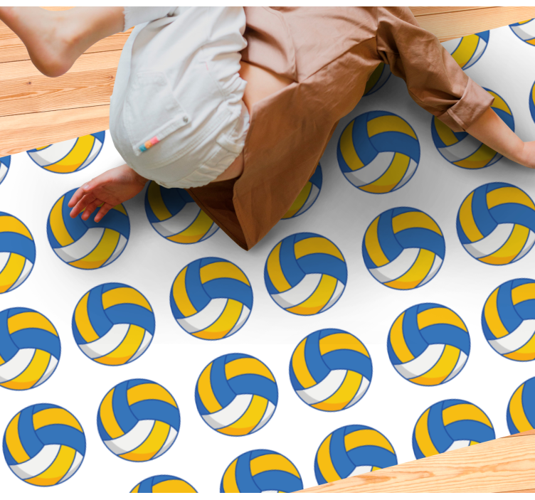 Tapis vinyle ado ballons de volley-ball - TenStickers