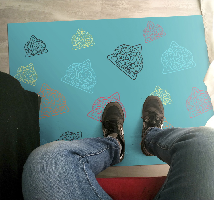 Tapis vinyle autres tapis schémas cérébraux abstraits - TenStickers