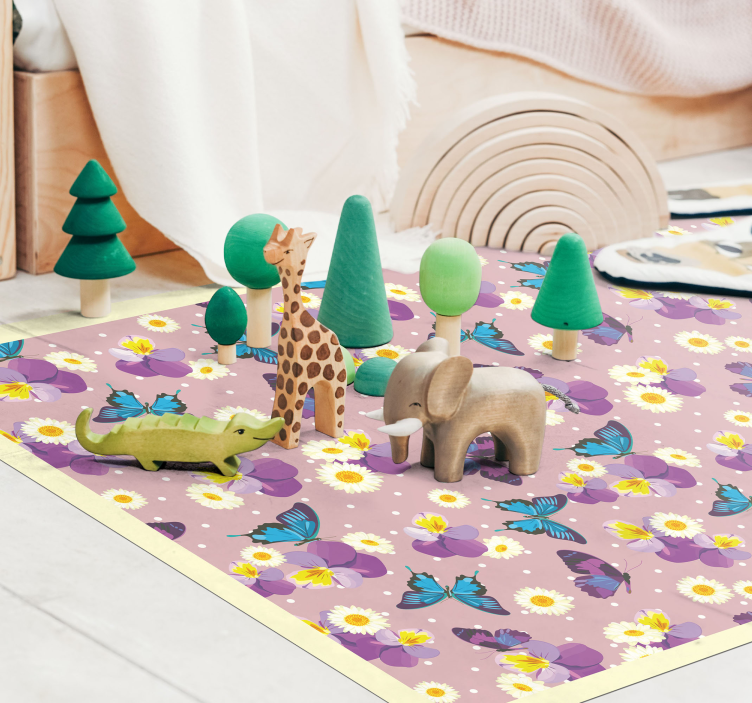 Tapis vinyle autres tapis tableau de jardin de papillons - TenStickers