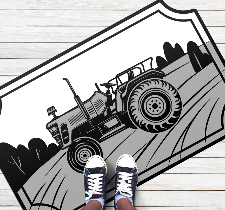 Tapis vinyle autres tapis tracteur monochrome - TenStickers
