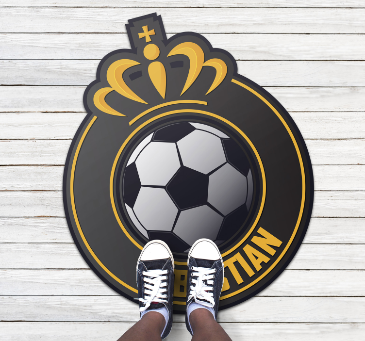 Tapis vinyle personnalisé emblème de l'écusson du football - TenStickers