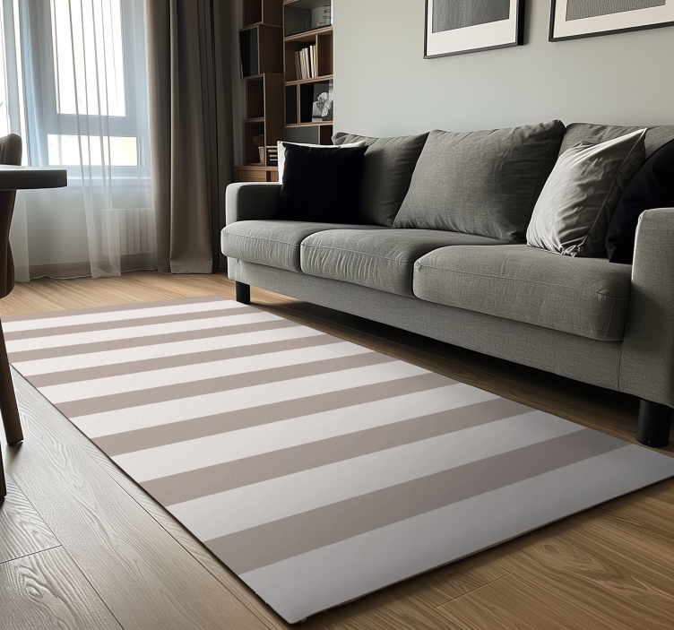 Tapis vinyle beige rayures - TenStickers