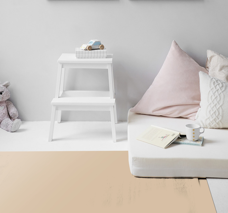 Tapis vinyle beige surface beige neutre - TenStickers