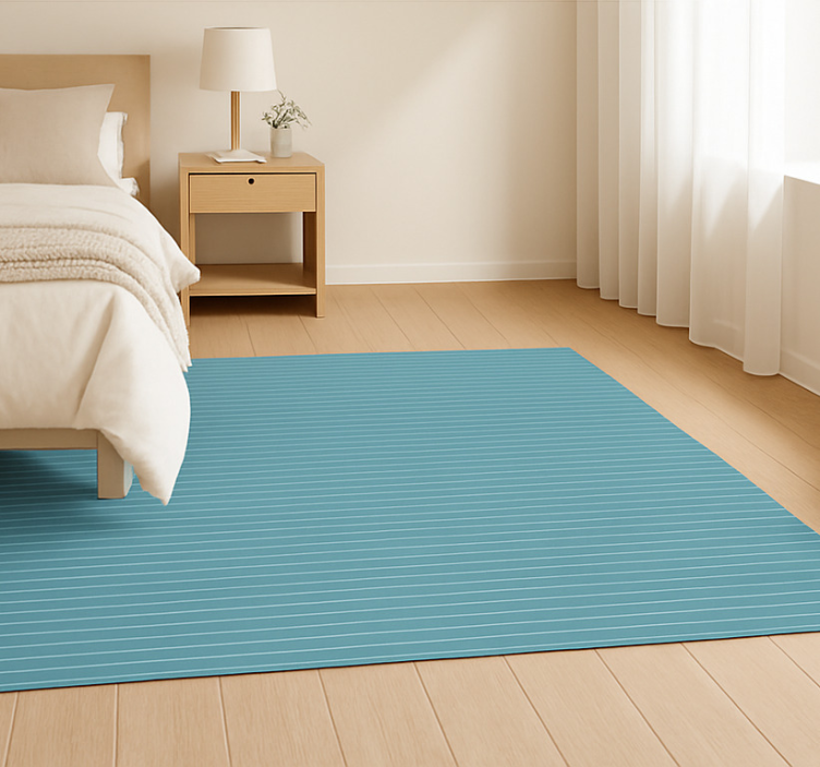Tapis vinyle bleu motif à rayures horizontales - TenStickers