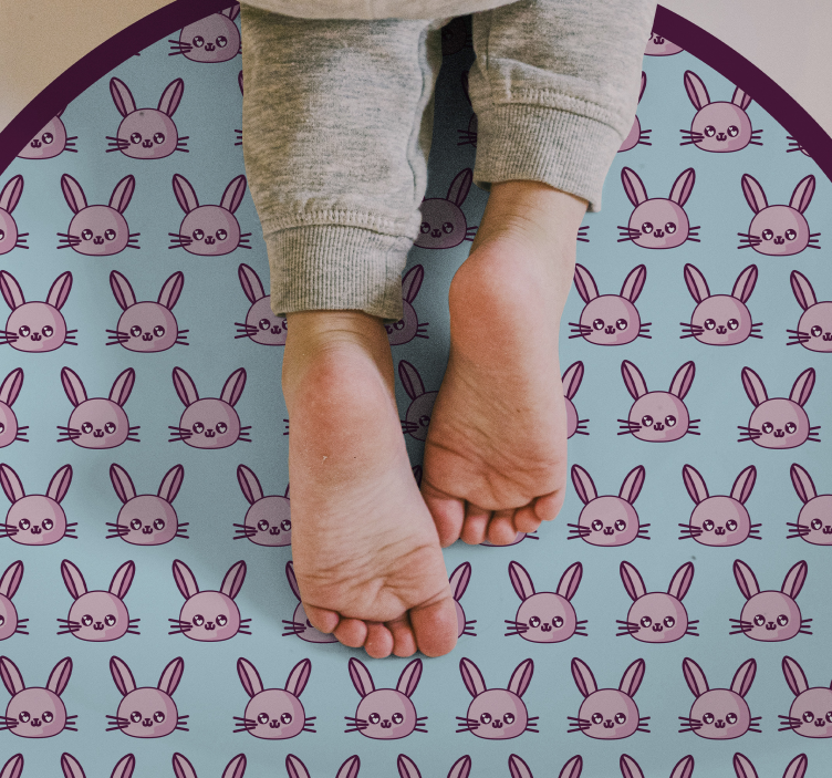Tapis vinyle chambre bébé aire de jeux pour lapins - TenStickers