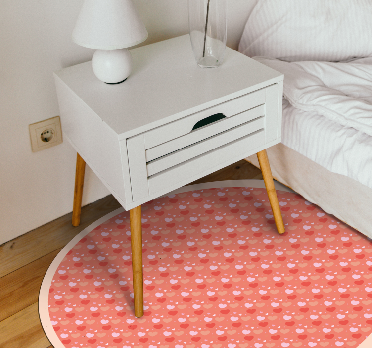 Tapis vinyle chambre bébé cercle à pois - TenStickers