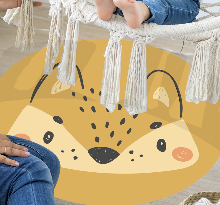 Tapis vinyle chambre bébé joli visage de renard - TenStickers