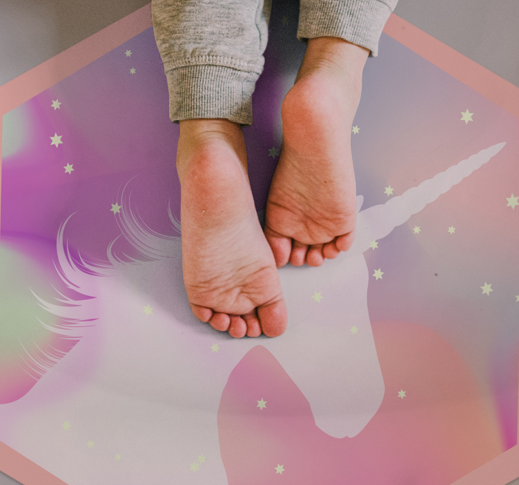 Tapis vinyle chambre bébé licorne mythique - TenStickers