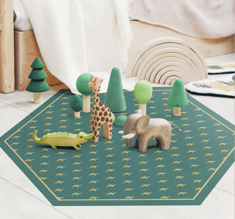 Tapis vinyle chambre bébé récréation du safari - TenStickers