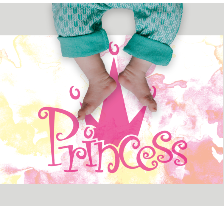 Tapis vinyle chambre bébé thème de la couronne de princesse - TenStickers