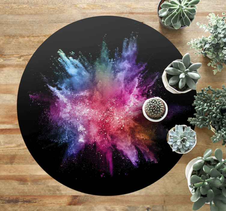 Tapis vinyle chambre explosion abstraite colorée - TenStickers