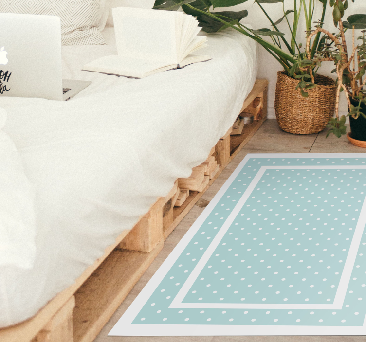 Tapis vinyle chambre simplicité à pois - TenStickers