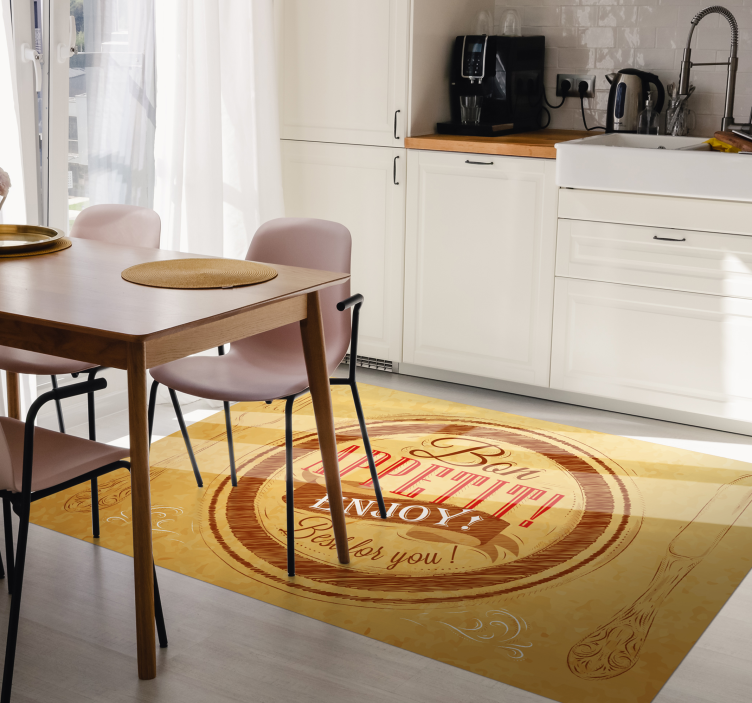 Tapis vinyle citation bon appétit, profitez-en - TenStickers