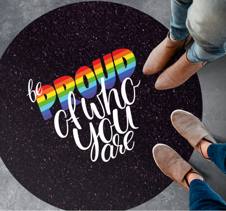 Tapis vinyle citation conception de message fier - TenStickers