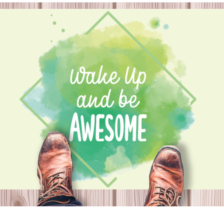 Tapis vinyle citation éveiller l'exceptionnel - TenStickers