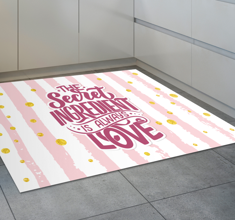 Tapis vinyle citation l'amour des ingrédients secrets - TenStickers