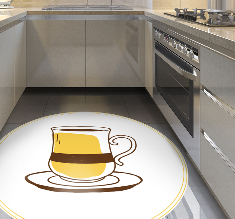 Tapis vinyle cuisine illustration d'un verre à expresso - TenStickers