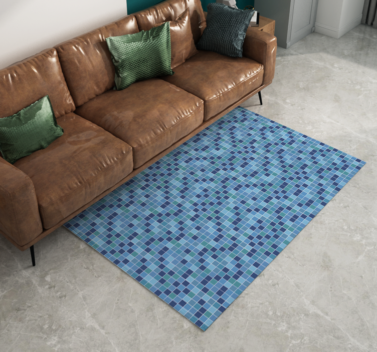 Tapis vinyle effet piscine bleu - TenStickers