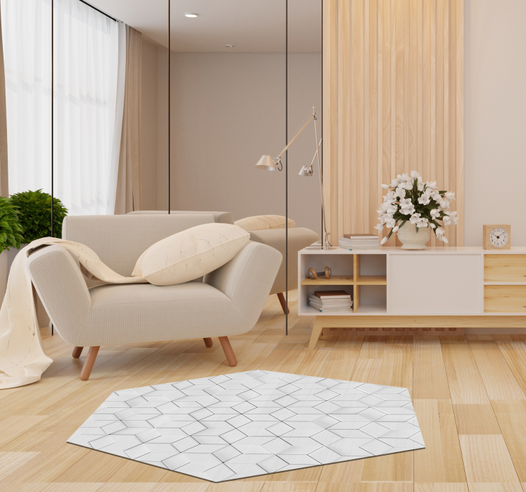 Tapis vinyle effet relief géométrique - TenStickers