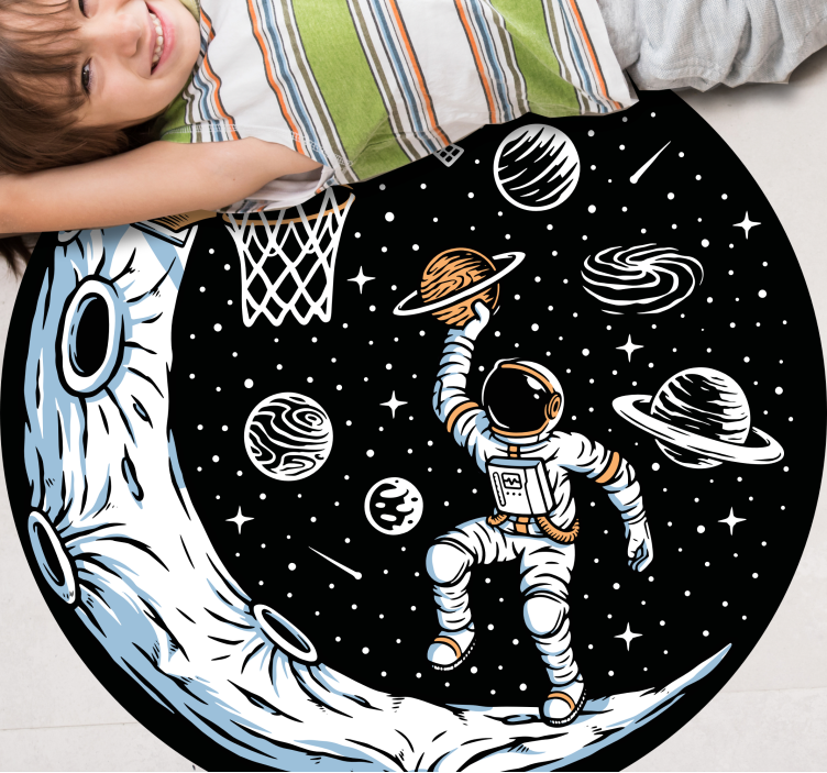 Tapis vinyle étoile astronaute plongeant - TenStickers