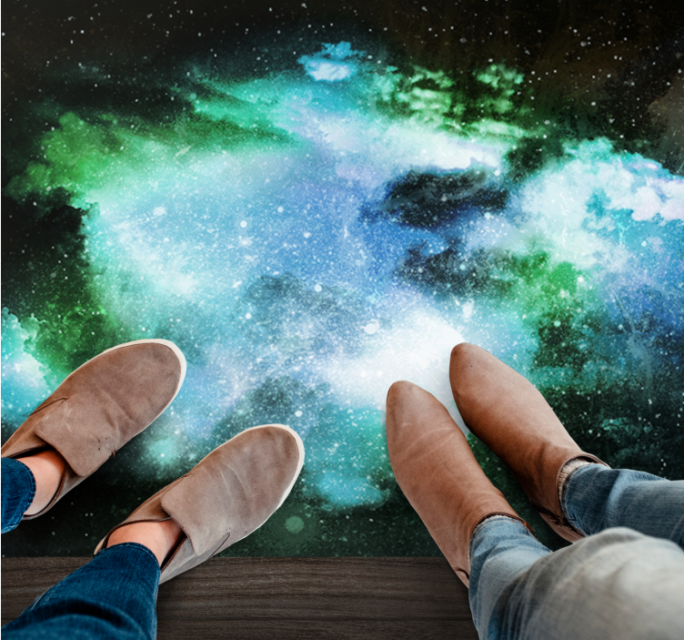 Tapis vinyle étoile découverte céleste - TenStickers