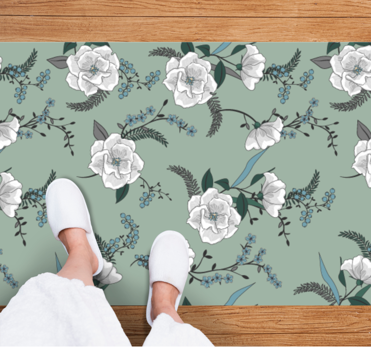 Tapis vinyle fleurs et plantes concept botanique - TenStickers