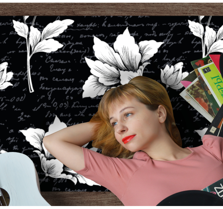 Tapis vinyle fleurs et plantes élément botanique gracieux - TenStickers