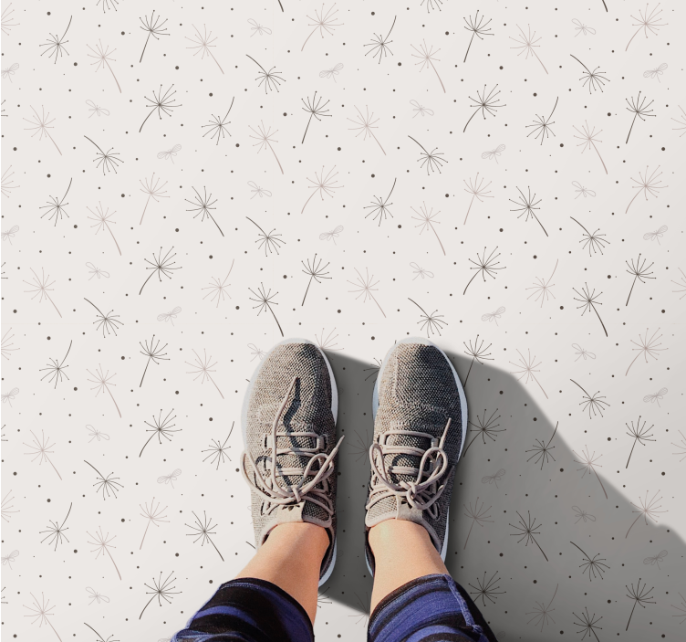 Tapis vinyle fleurs et plantes motif de pissenlit - TenStickers