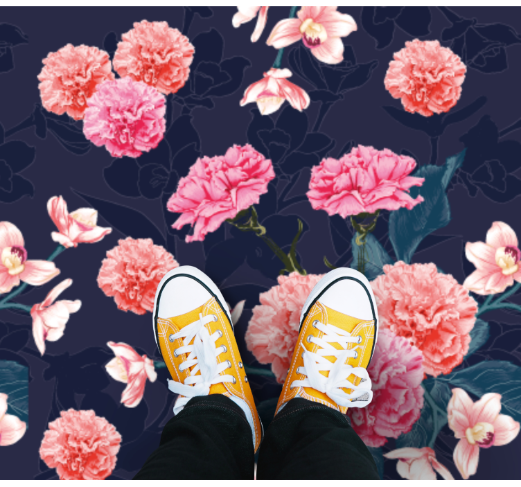 Tapis vinyle fleurs et plantes motif de rêve botanique - TenStickers