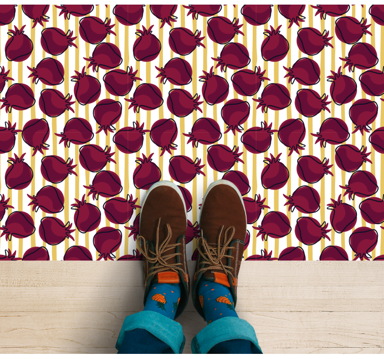 Tapis vinyle cuisine motif grenade - TenStickers