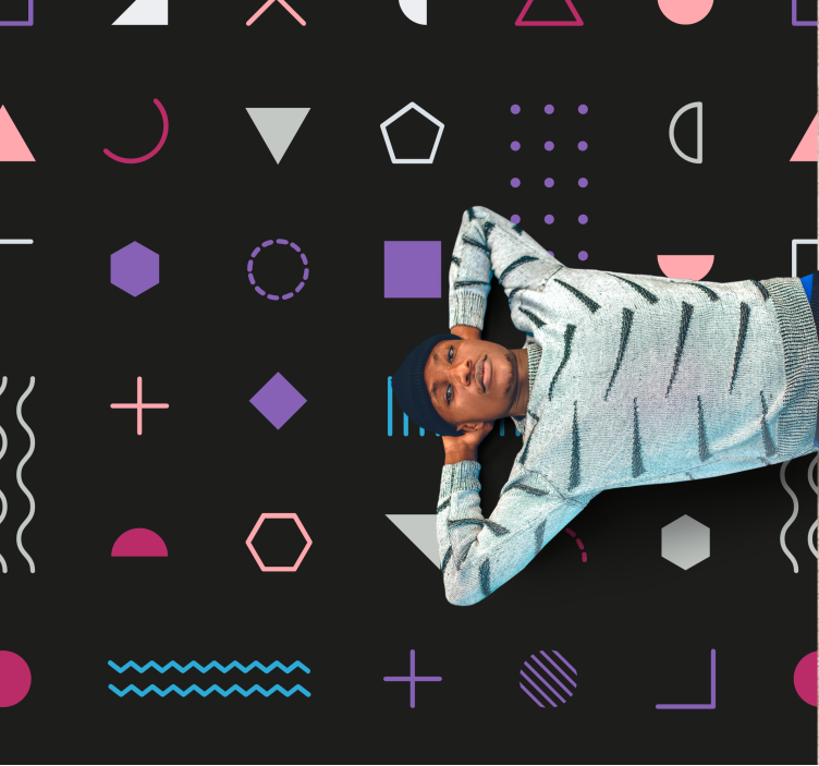 Tapis vinyle géométrique affichage de formes ludiques - TenStickers