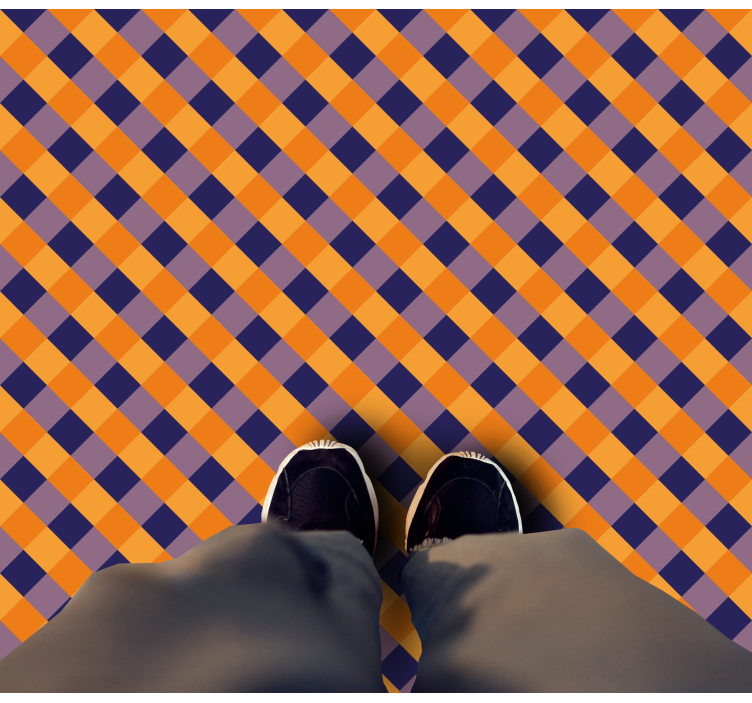 Tapis vinyle rayures blocs de couleurs diagonaux - TenStickers