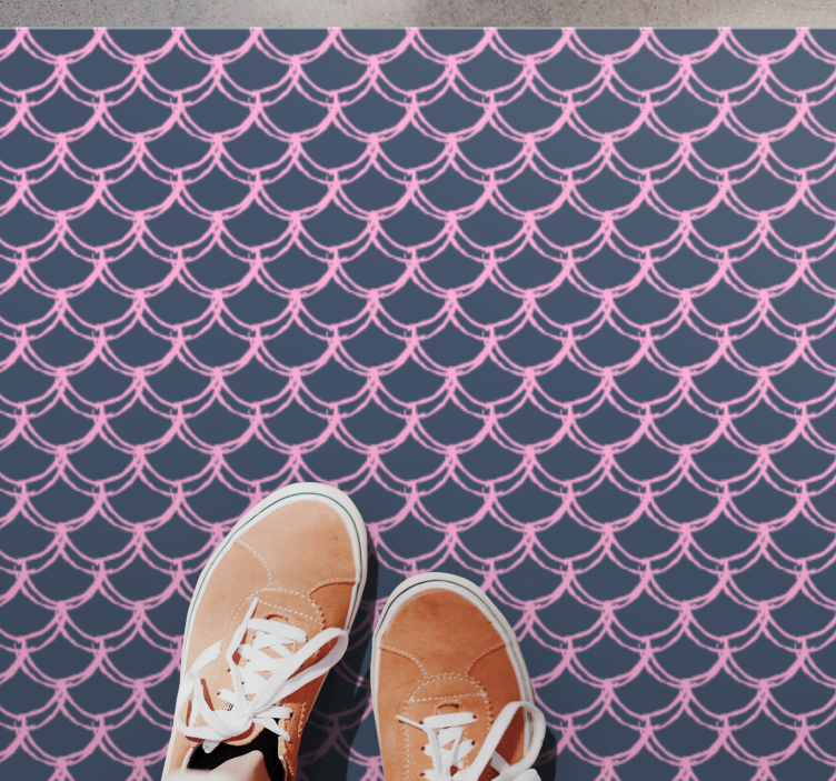 Tapis vinyle géométrique concept de vague - TenStickers