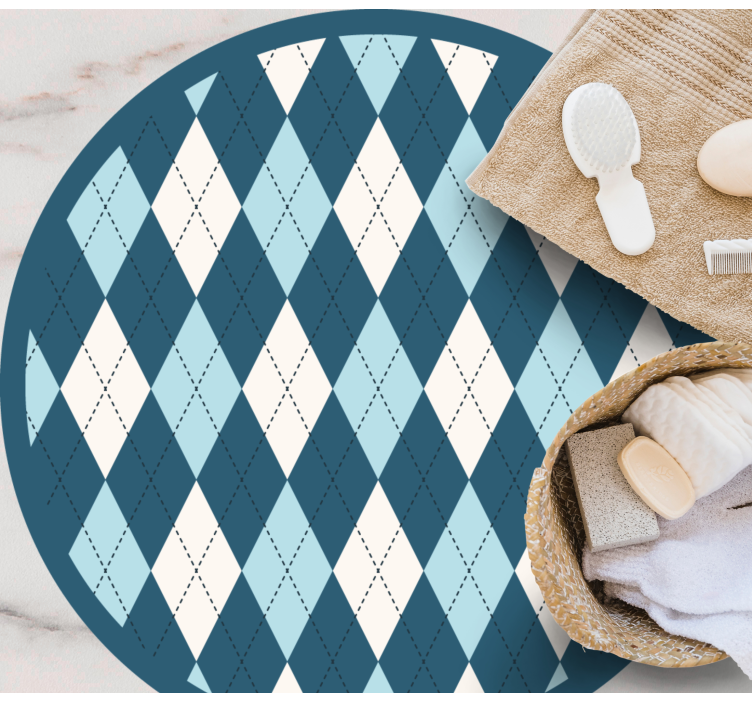 Tapis vinyle géométrique élégance du motif diamant - TenStickers