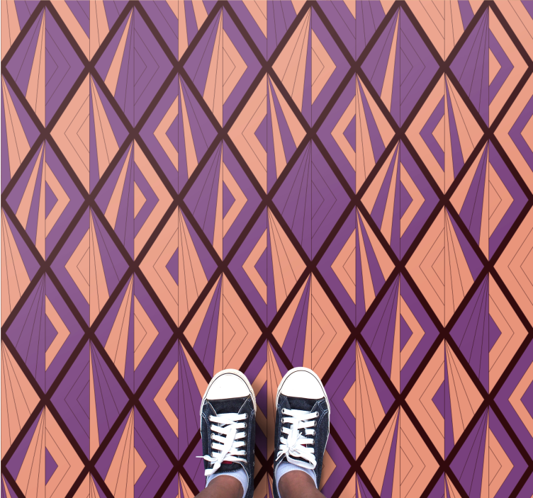 Tapis vinyle géométrique harmonie des motifs géométriques - TenStickers