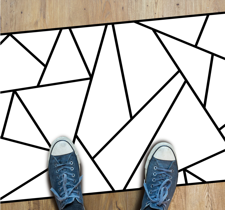 Tapis vinyle géométrique motif à angle aigu - TenStickers