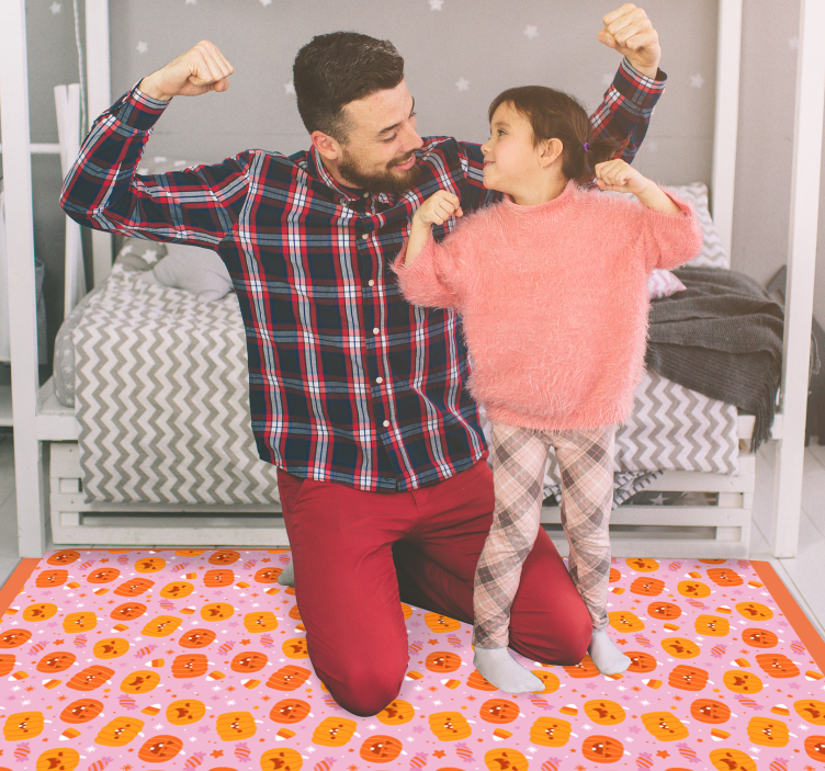 Tapis vinyle halloween tartinade à motif de citrouille - TenStickers