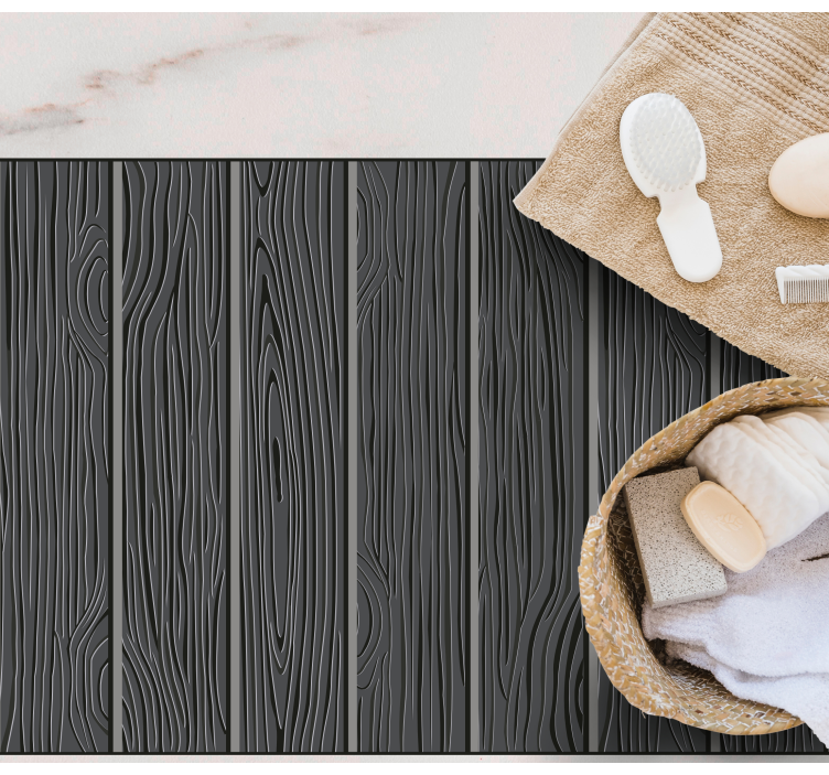 Tapis vinyle imitation parquet finition sombre et élégante - TenStickers