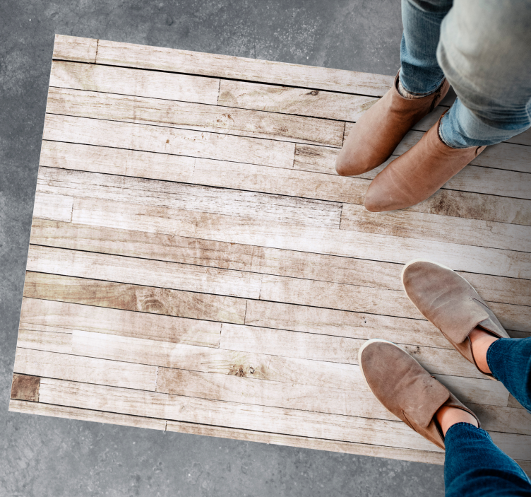 Tapis vinyle imitation parquet effet planches lumineuses - TenStickers