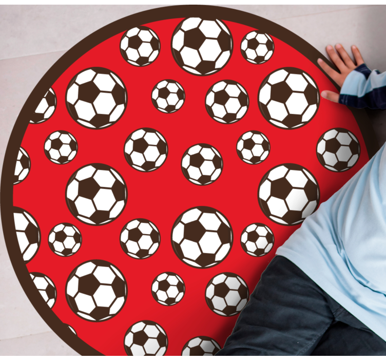 Tapis vinyle jeux motif de ballon de football - TenStickers