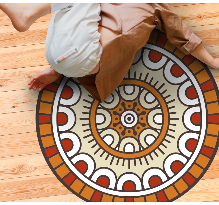 Tapis vinyle mandala motif à motifs circulaires - TenStickers