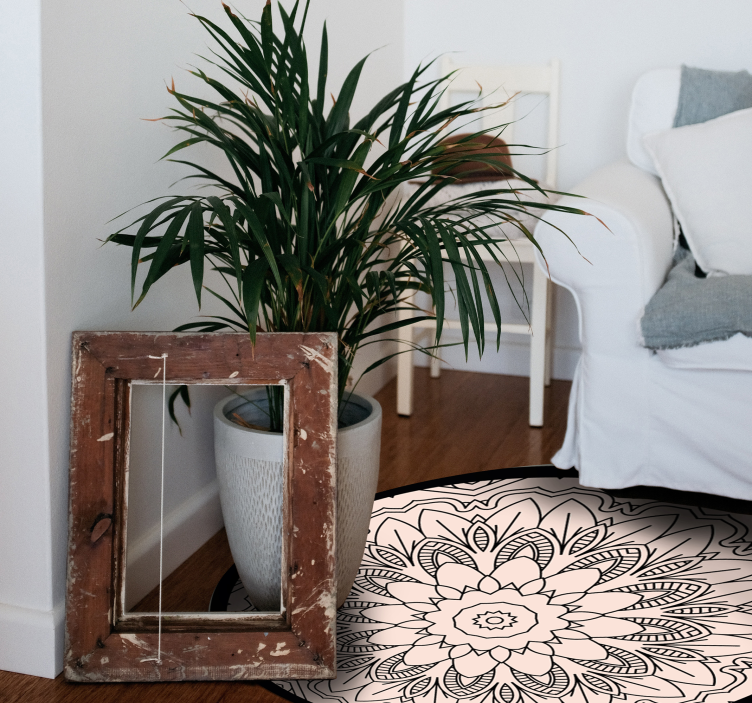 Tapis vinyle mandala simplicité des mandalas - TenStickers