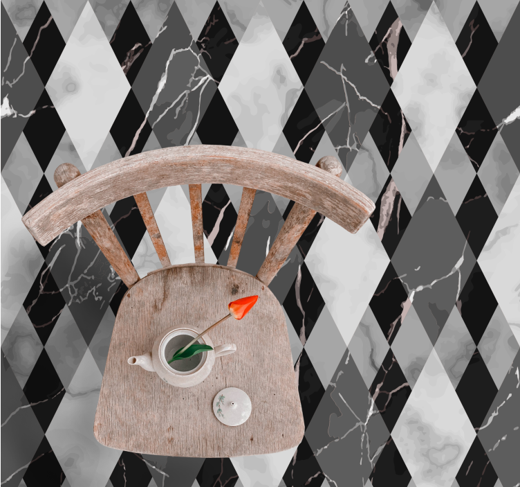 Tapis vinyle marbre motif marbre diamant - TenStickers