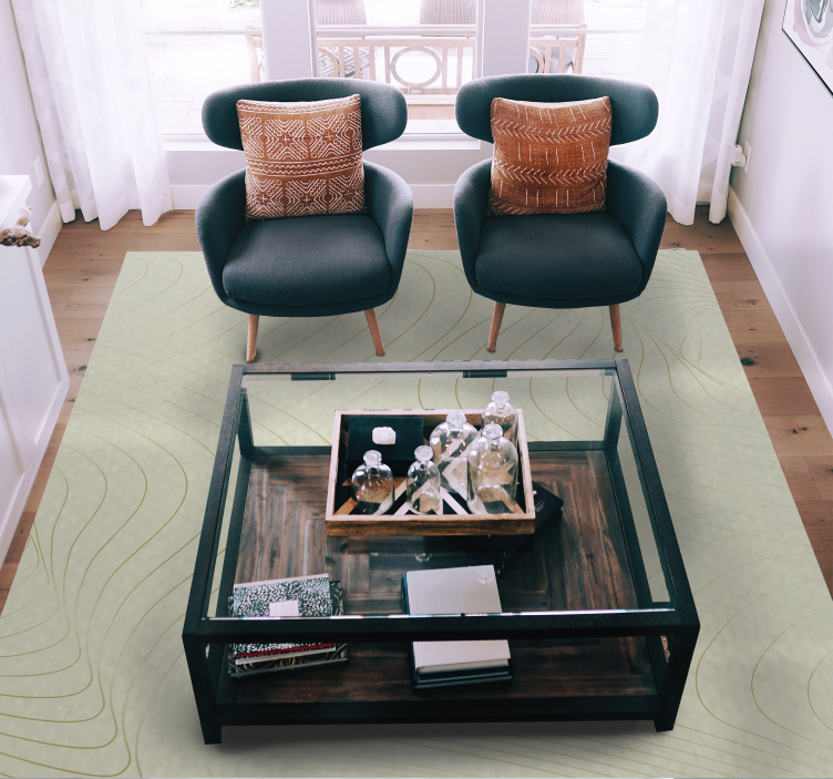 Tapis vinyle minimaliste dessin au trait fluide - TenStickers