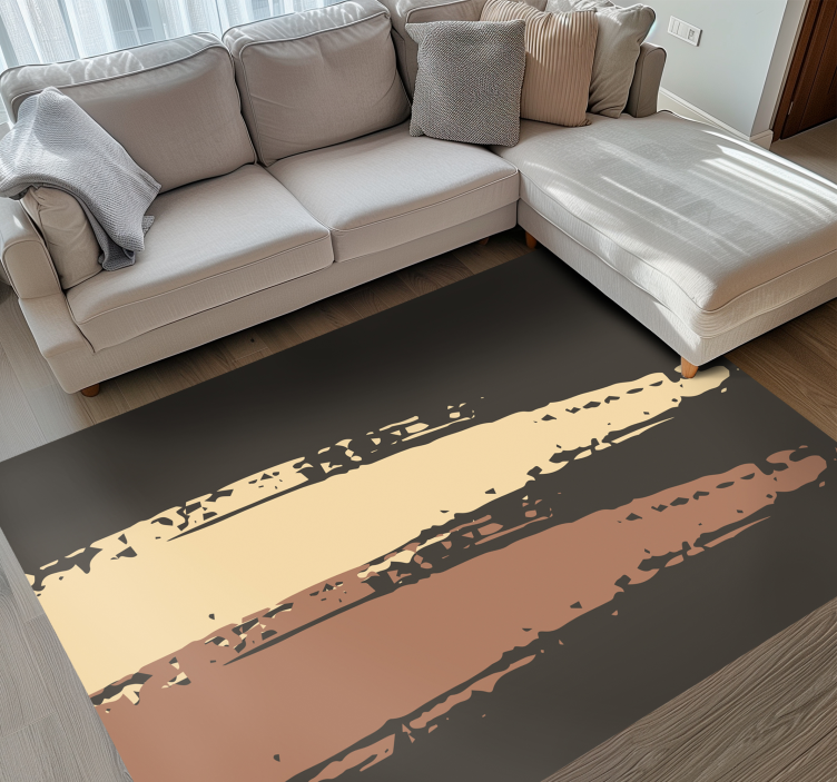 Tapis vinyle minimaliste motif rayures verticales nordiques - TenStickers