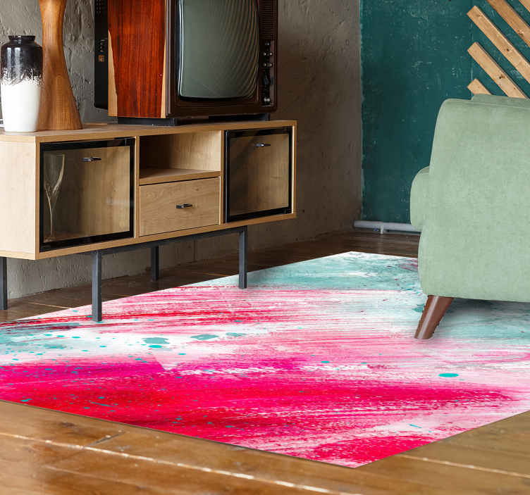 Tapis vinyle design moderne une touche de couleurs - TenStickers