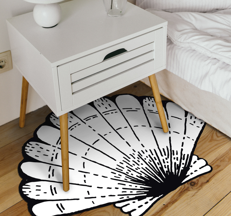 Tapis vinyle nature accent à motif de coquillage - TenStickers
